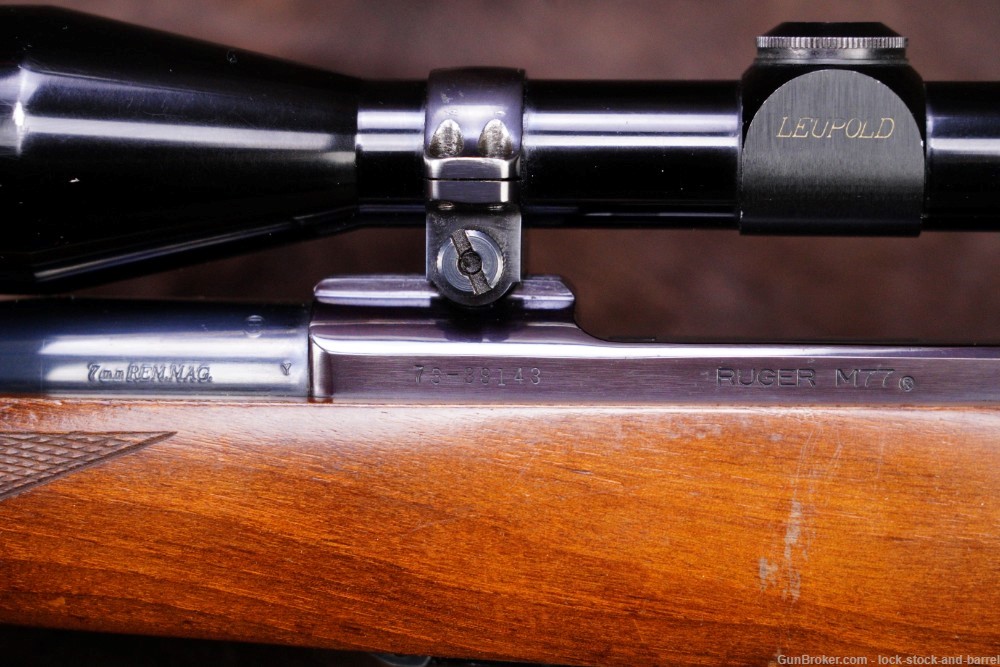 Ruger Tang Safety M77 7mm Rem Mag 26” Bolt Action Rifle & Scope MFD 1978-img-20