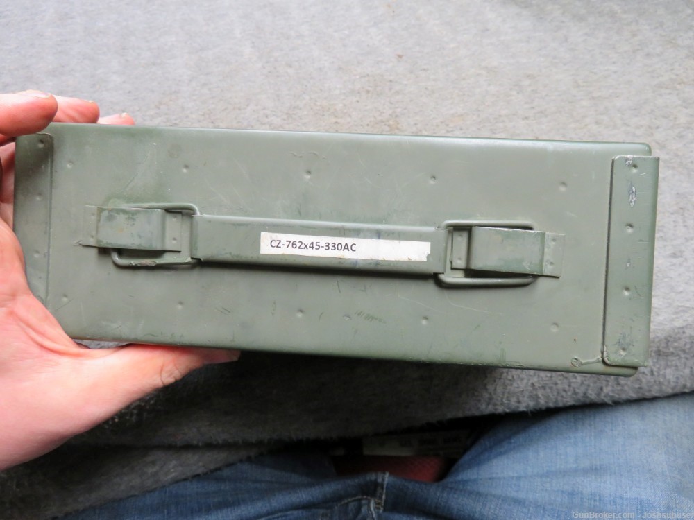 CAN OF 262 ROUNDS CZECH 7.62 X 45 AMMO FOR VZ 52 RIFLE-img-1