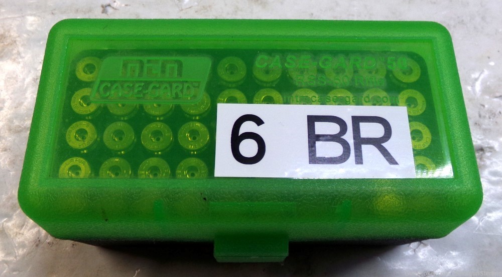 50 pieces of Lapua 6mm BR Norma brass in an MTM case-img-0