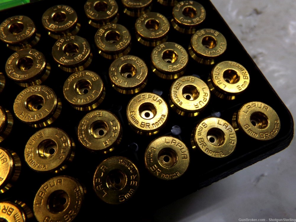 50 pieces of Lapua 6mm BR Norma brass in an MTM case-img-2