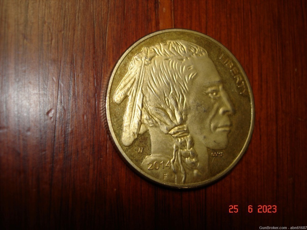 2014 $50 Gold Buffalo Indian Head coin NICER rare COPY collectible-img-0