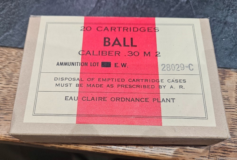 Interesting Transitional Box of WWII Eau Claire M2 Ball-img-0
