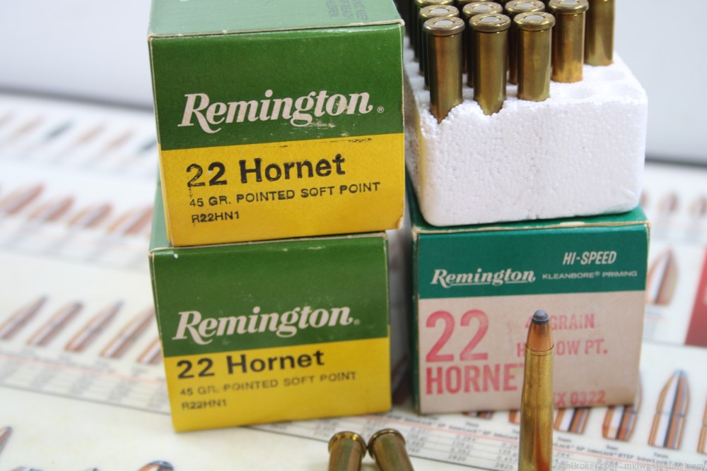 Remington 22 Hornet 45gr Pointed Soft Point 50 Rounds 1 Box BNIB Free S/H-img-1