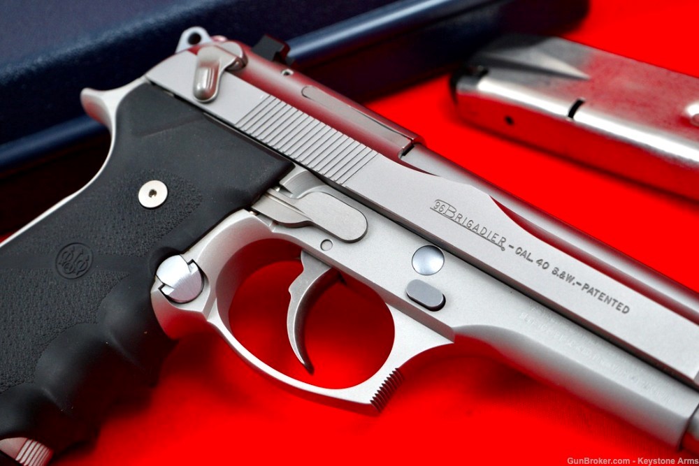 Awesome Stainless Beretta 96 Brigadier .40 S&W In case LK 92 FS 9mm-img-7