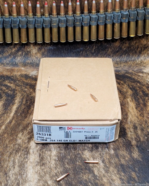 Hornady 6.5mm 140 grain ELD MATCH bullets 2000 ct $.37/ea!-img-1