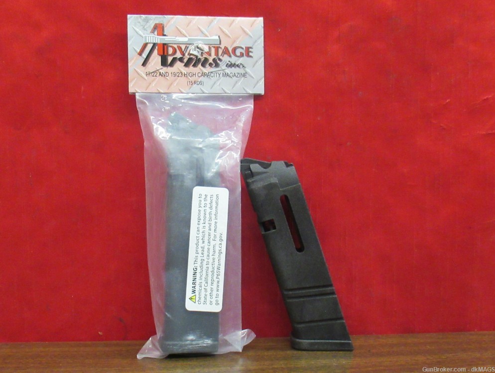 2 Advantage Arms 22LR Glock Conversion Magazines 10rd And 15rd-img-0