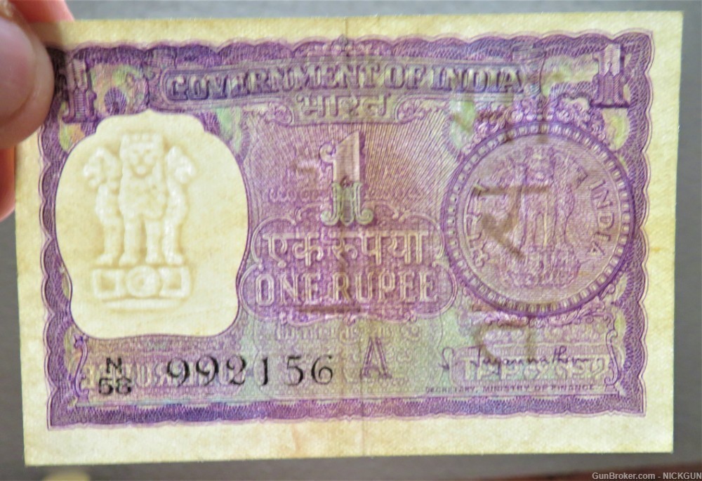 Reverse bank Of India one Rupees “1967” Bank Note,-img-3