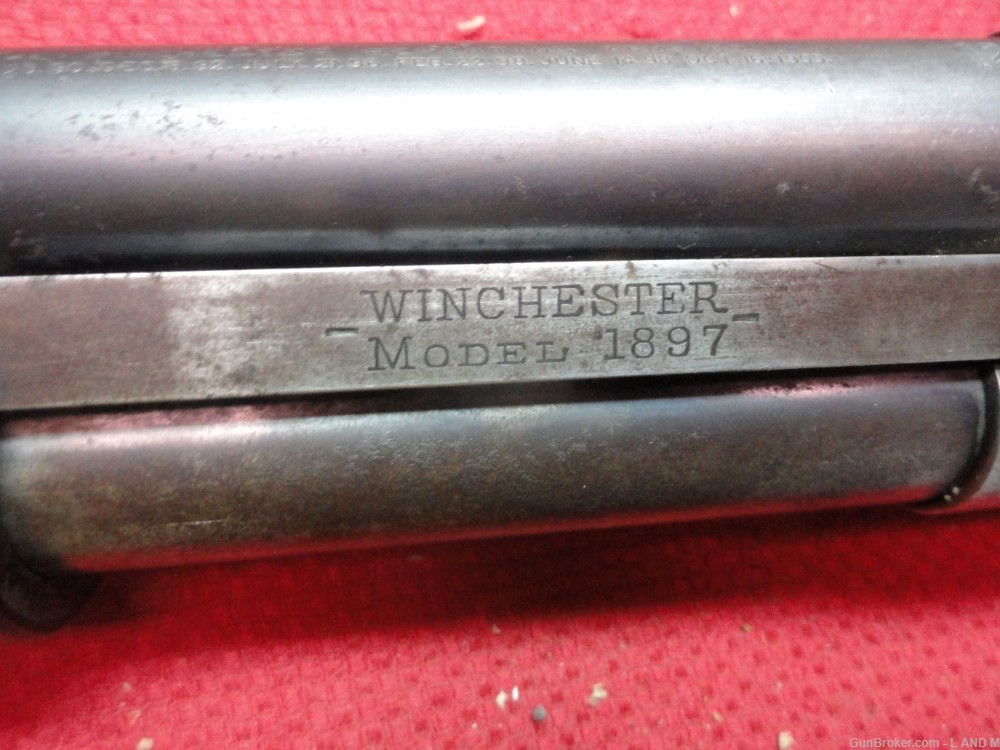 Winchester 1897 Black Diamond Trap two barrel set leather case-img-10