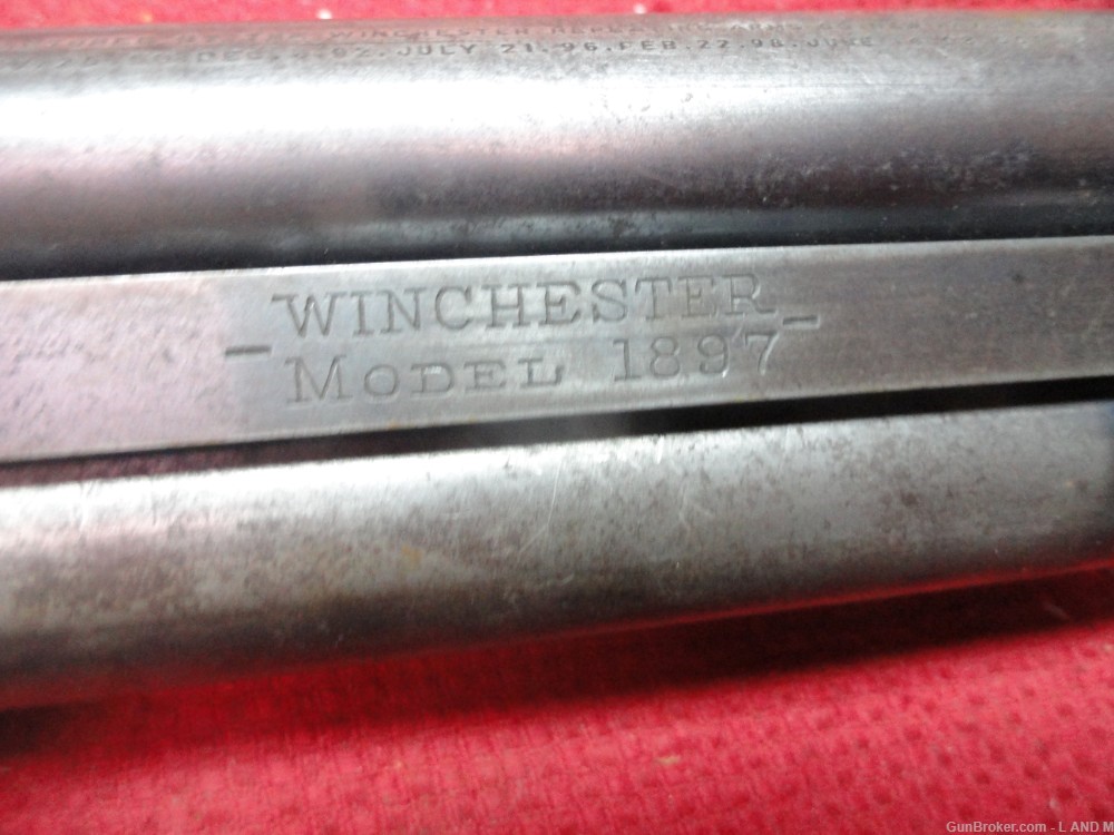Winchester 1897 Black Diamond Trap two barrel set leather case-img-6