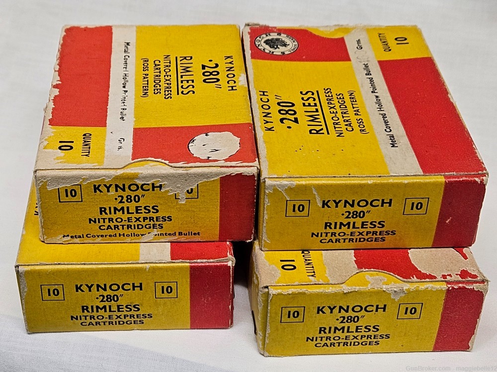 Kynoch "Metal Covered Hollow Point" .280 Ross 160 Grain-img-0