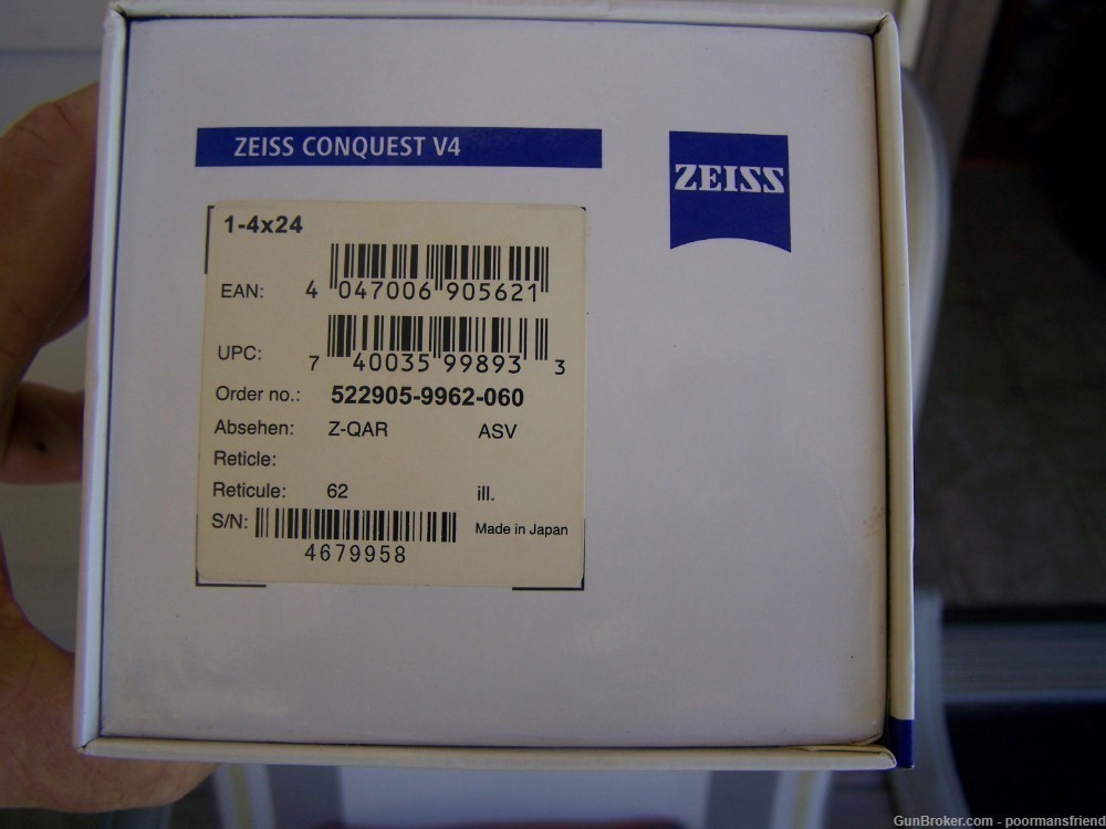 Zeiss Conquest V4 1-4x24mm Lighted NOS-img-5