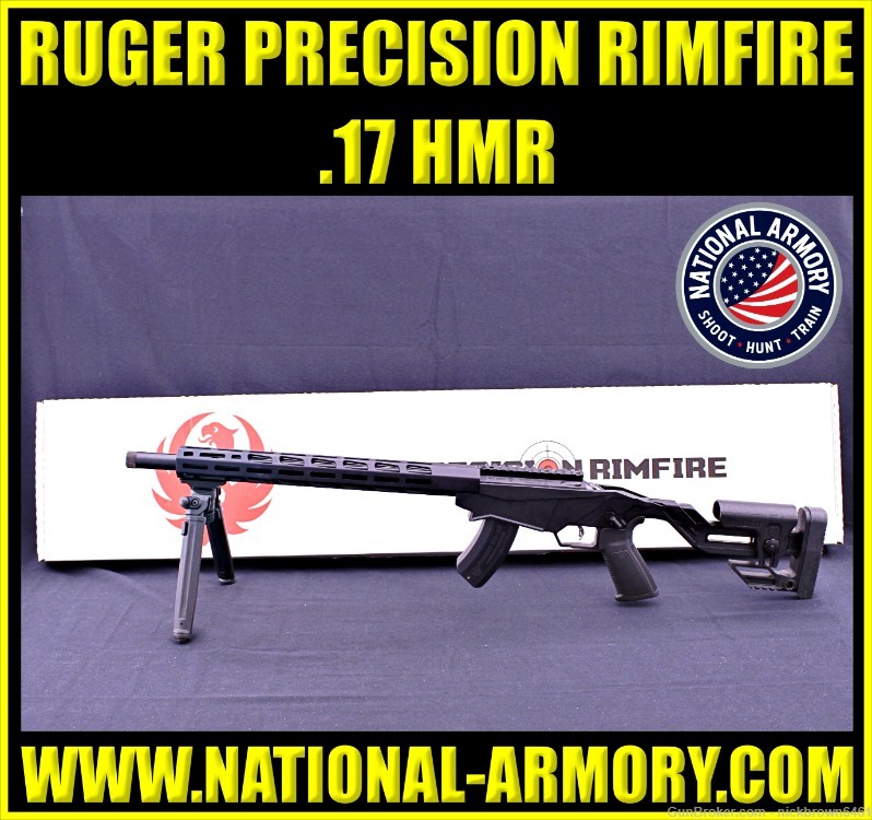 RUGER PRECISION RIMFIRE RIFLE 17 HMR 18" M-LOK MAGPUL BIPOD FACTORY BOX-img-0
