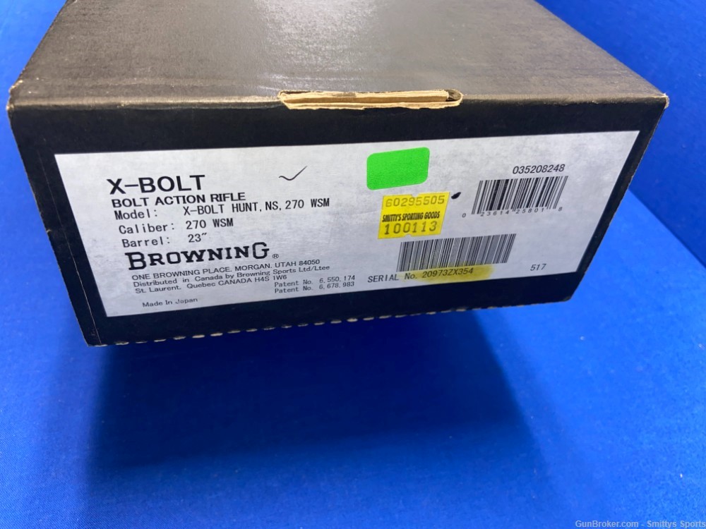 Browning X-Bolt Hunter 270 WSM 23" Barrel NIB-img-46