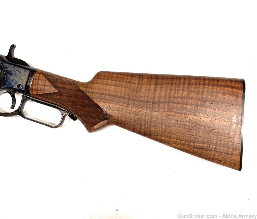 Winchester 1873 Deluxe 45 LC Incredible Tiger Stripe Fiddleback SERIAL #1-img-6