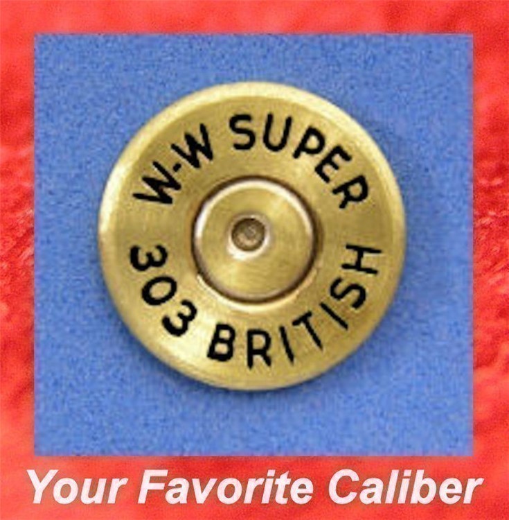 Winchester W-W SUPER 303 BRITISH Cartridge Hat Pin  Tie Tac  Ammo Bullet-img-0