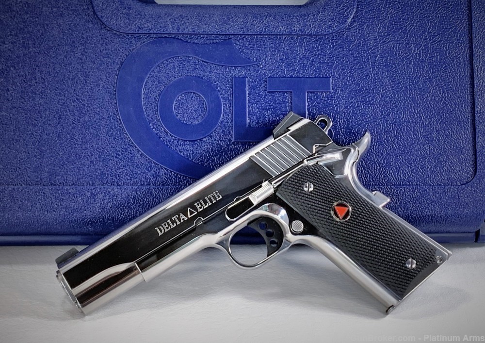 Ultra Rare Colt Delta Elite 10mm Bright Polished Original Box NIB Collector-img-6