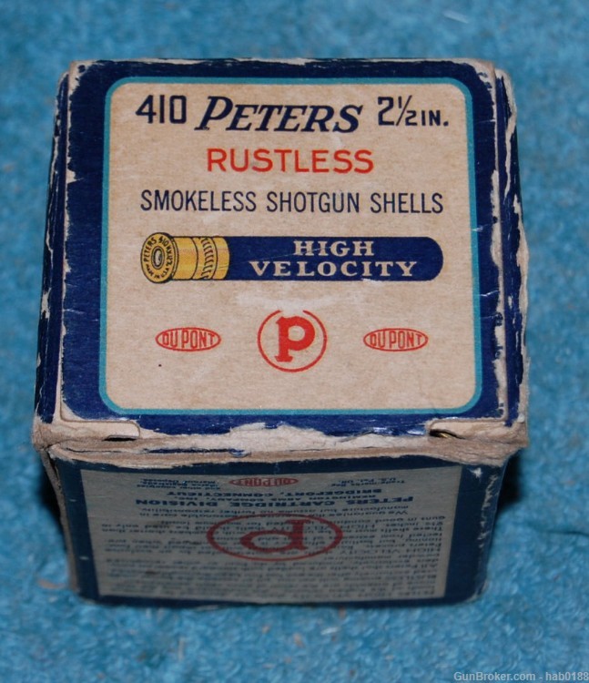 Vintage Partial Box 410 Peters High Velocity Flying Mallard 2 1/2" 22 Rnds-img-4
