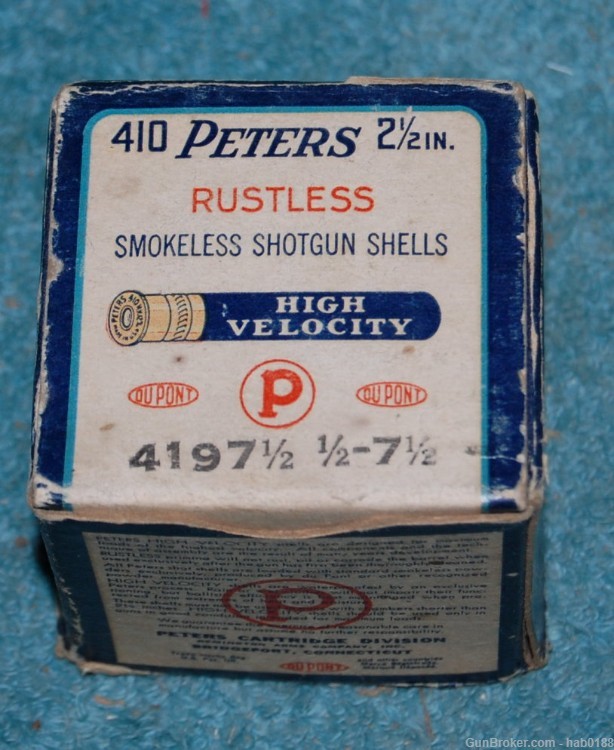 Vintage Partial Box 410 Peters High Velocity Flying Mallard 2 1/2" 22 Rnds-img-1