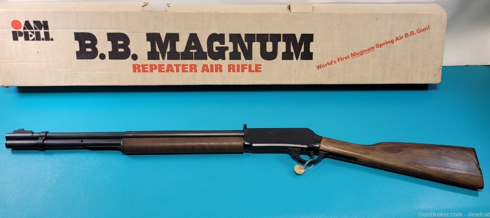 Vintage Ampell BB Magnum M44 Air Rifle in Original Box Papers + Provenance-img-4