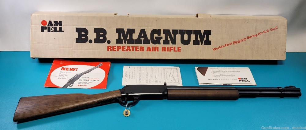 Vintage Ampell BB Magnum M44 Air Rifle in Original Box Papers + Provenance-img-0