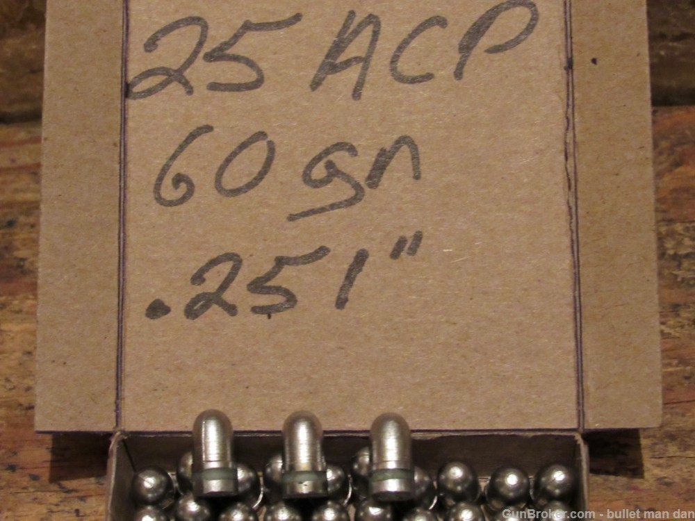 25 ACP - 25 auto bullets  50 grains -img-0