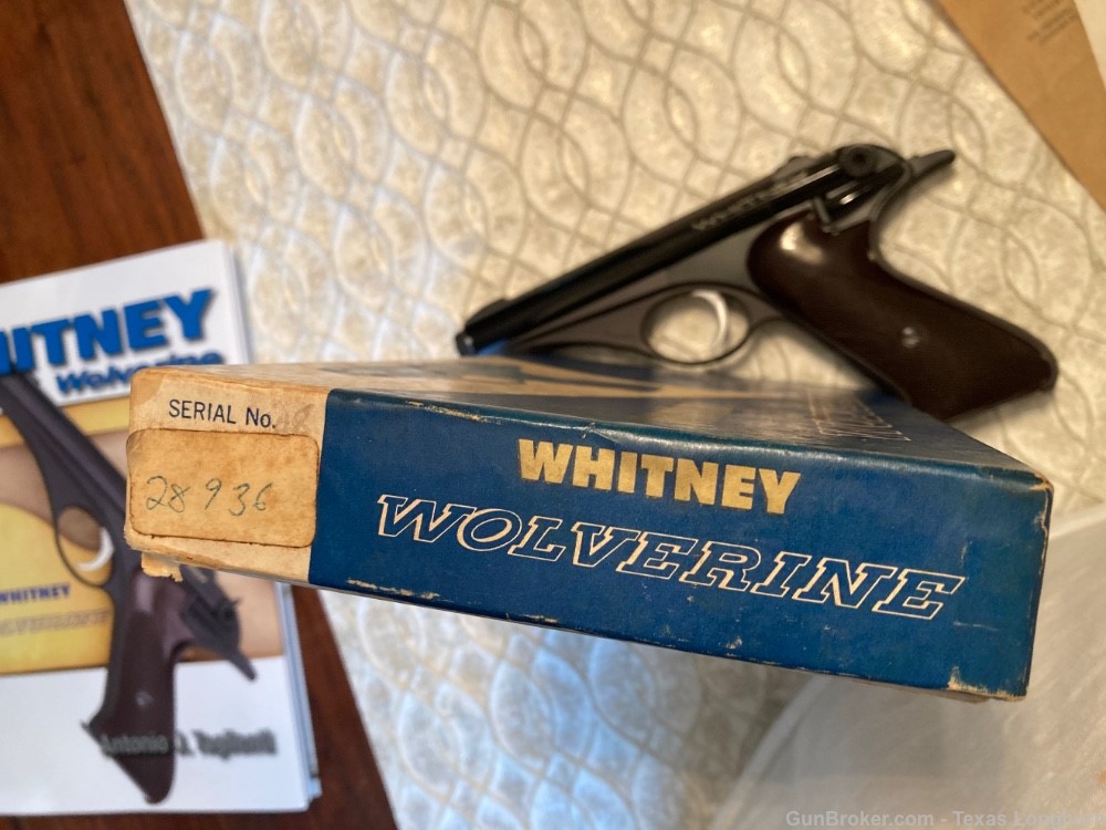 Whitney Wolverine .22 Pistol 98%+ Factory Box +Manual + Book +Warranty 1957-img-10