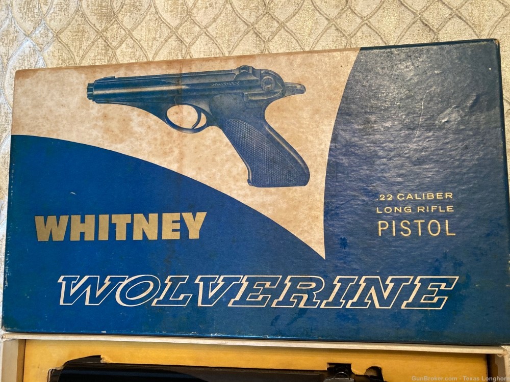 Whitney Wolverine .22 Pistol 98%+ Factory Box +Manual + Book +Warranty 1957-img-7