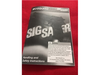 Sig Mosquito Factory Owners Manual New Bitcoin