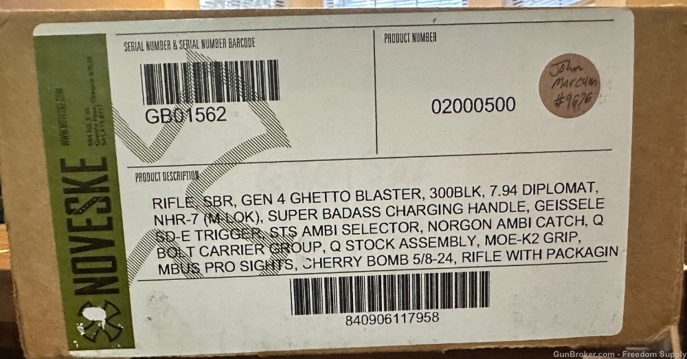 Noveske GEN4 BLACK Ghetto Blaster SBR 300bl 7.94” barrel -img-8
