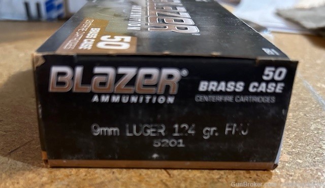 CCI Blazer Brass 9mm FMJ 124 gr (5201) 1000 Rounds-img-1