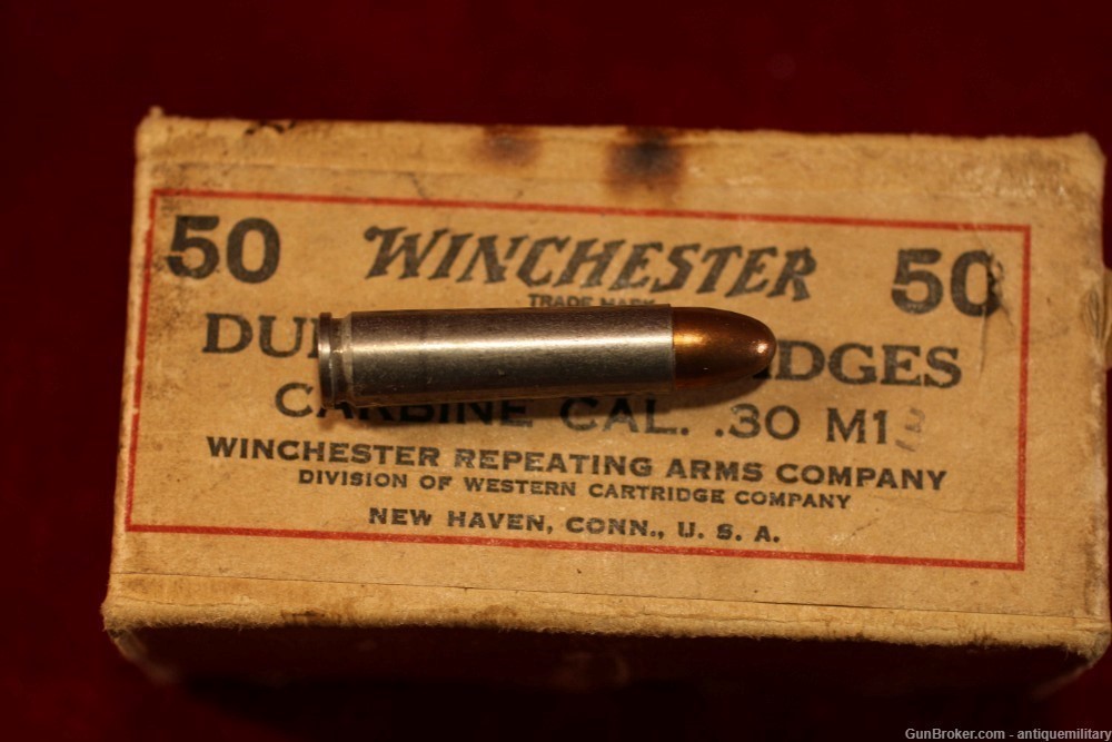 Winchester US .30 M1 Carbine Dummy Box - 1 cartridge 1943-img-4
