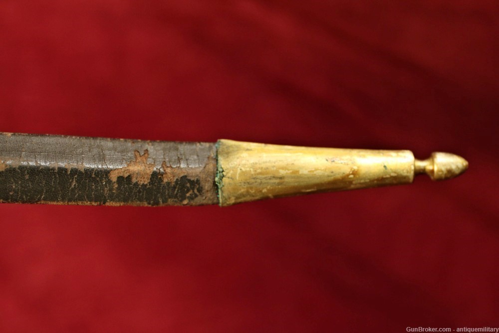 Quadrangular Bayonet Scabbard - Leather - Austrian - US made Civil War-img-5
