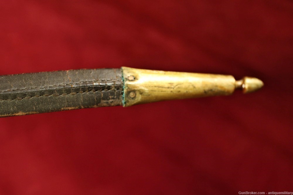 Quadrangular Bayonet Scabbard - Leather - Austrian - US made Civil War-img-4