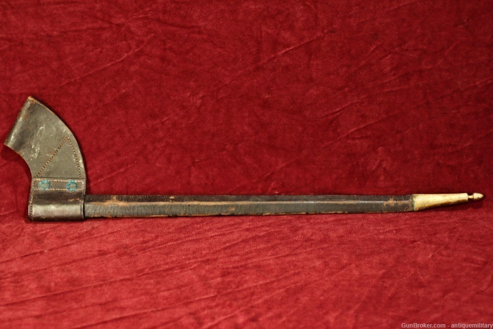 Quadrangular Bayonet Scabbard - Leather - Austrian - US made Civil War-img-0
