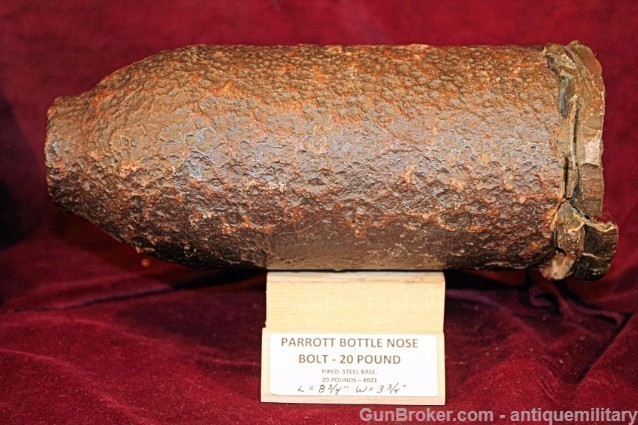 Civil War Parrott 20 Pound Bottle Nose Bolt - #21-img-1