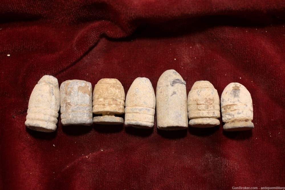 Civil War Bullets - All PULLED out of the barrel - 7 for one price-img-0