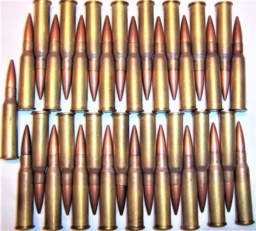 Albanian Factory 3 7.62 x 54R Steel-Core FMJ 3-68 35 Rounds Brass Case-img-3