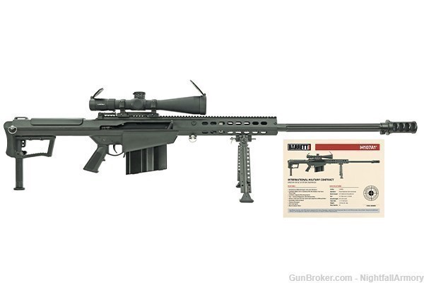 Barrett M107A1 .50BMG 29" Military Contract Overrun .50 M107 19600 Rifle !-img-0