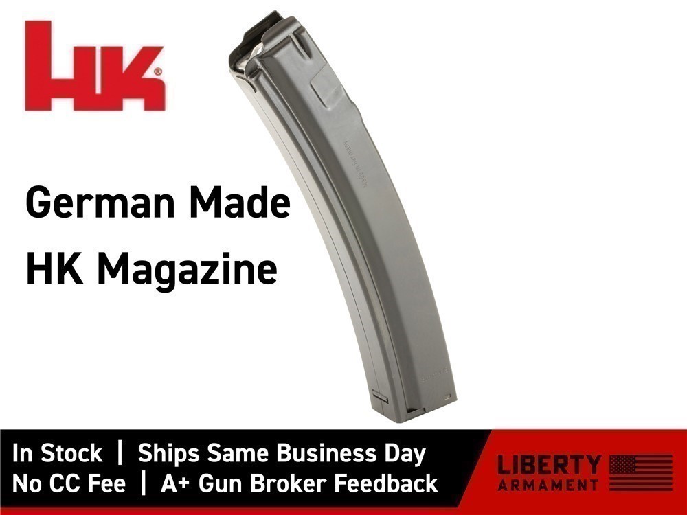 HK SP5 / MP5 Magazine, 30 Round, Heckler & Koch, H&K, German Made, 206349S-img-0