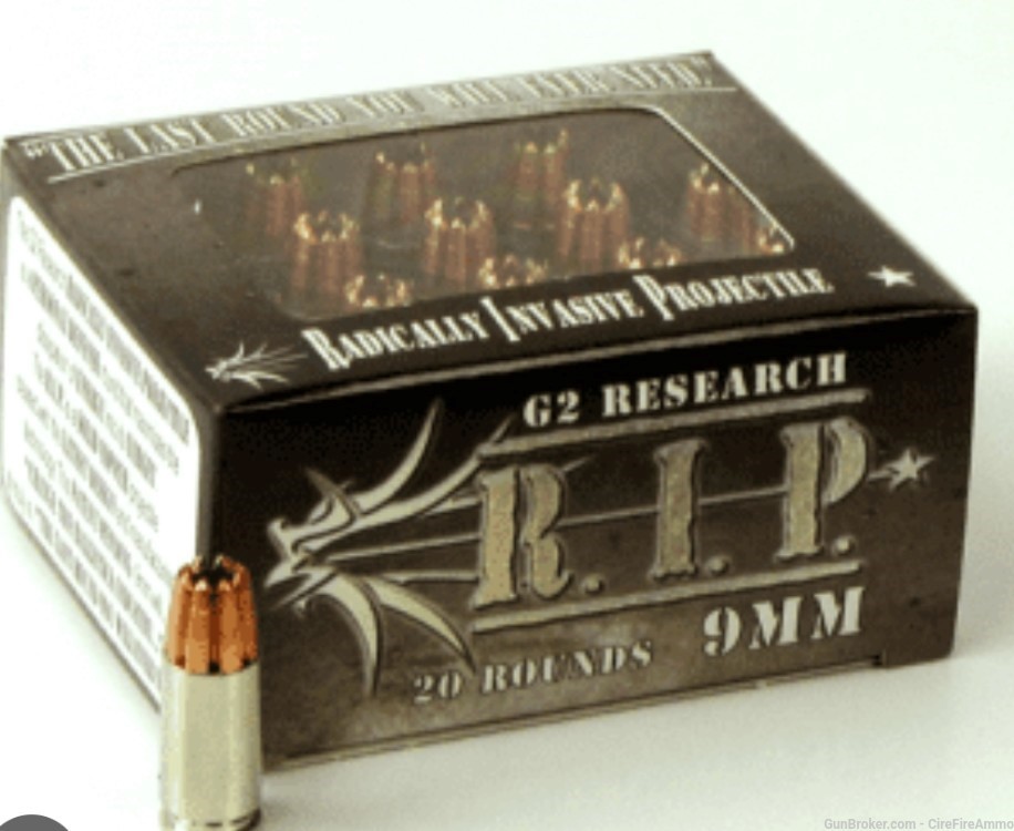 G2 Research 9mm RIP hollow point frangible 20 rds no cc fees-img-1