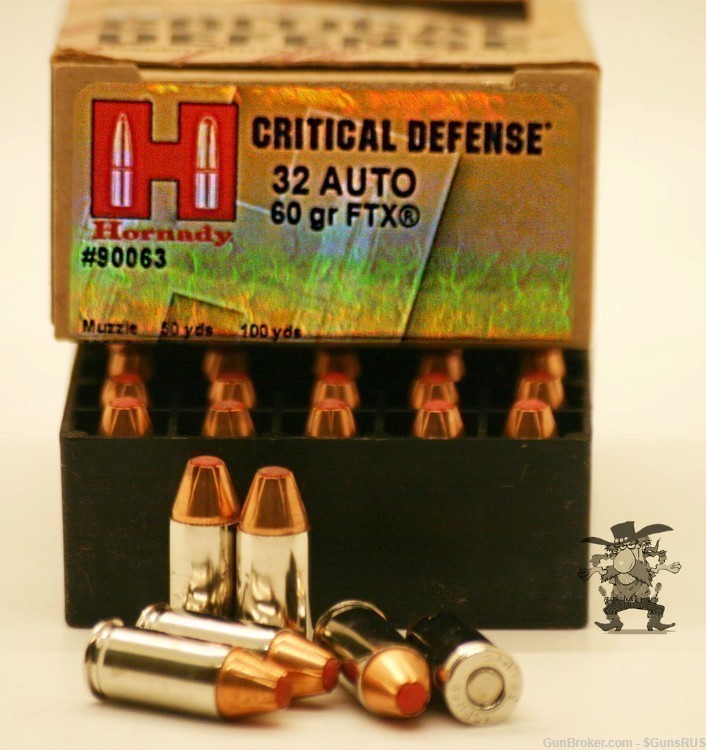 32 ACP HORNADY Critical Defense 32 Auto 60 Grain FTX® 25 Rounds-img-2