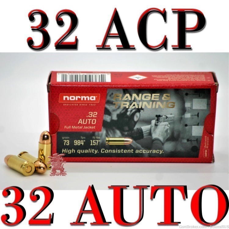32 ACP Norma 32 Auto High Quality Consistent Accuracy  50 RDS-img-0