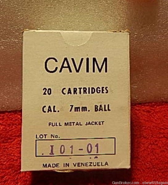 CAVIM 7MM MAUSER FMJ VENEZUELA-img-0