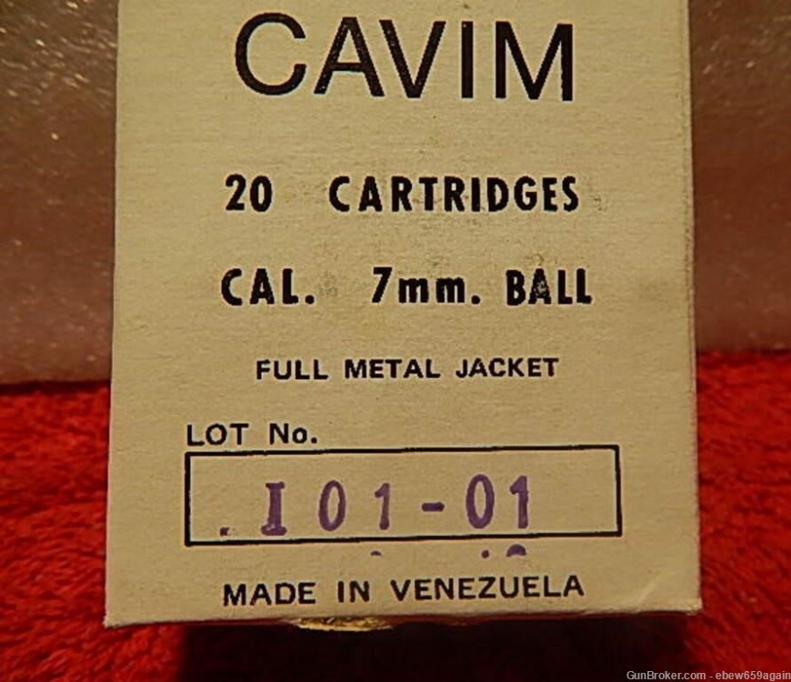 CAVIM 7MM MAUSER FMJ VENEZUELA-img-1