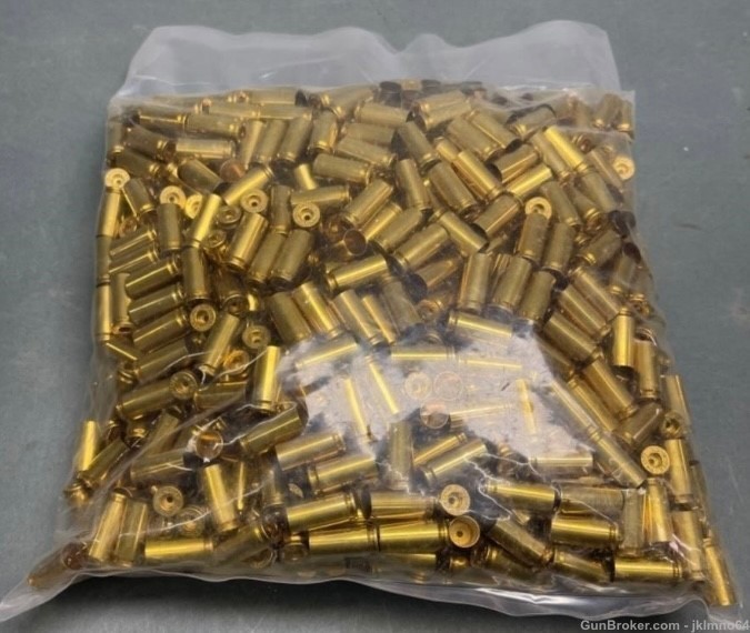 1000 pieces of new Winchester 9x21mm IMI 9mm Italian brass cases -img-2