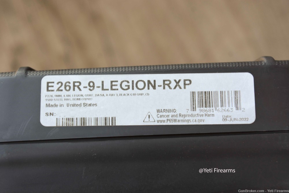 Sig Sauer P226 Legion RXP Red Dot 9mm No CC Fee E26R-9-LEGION-RXP-img-8