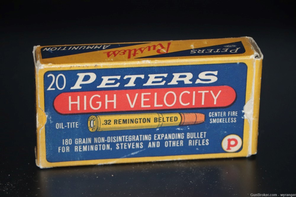 Peters High Velociy .32 Remington Belted 180 Grain Exp - 20 rounds-img-0