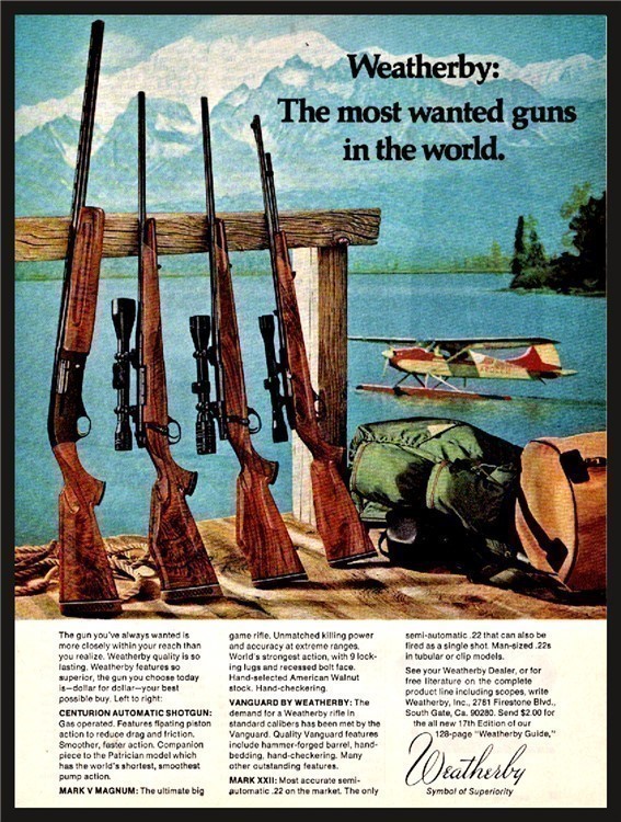 1974 WEATHERBY Centurian, Mark V Magnum, Vanguard, Mark XXII Rifle AD-img-0