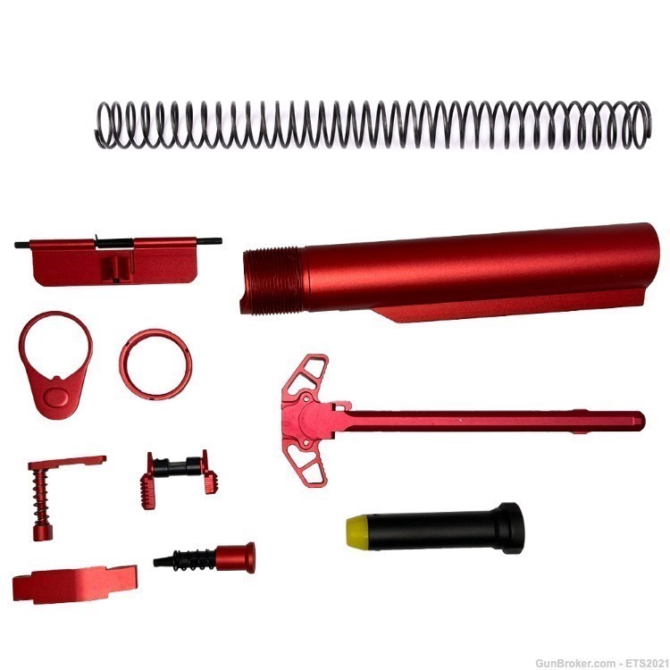 AR-15 Red Splash Kit for Lower/Upper mil spec carbine buffer tube kits-img-0
