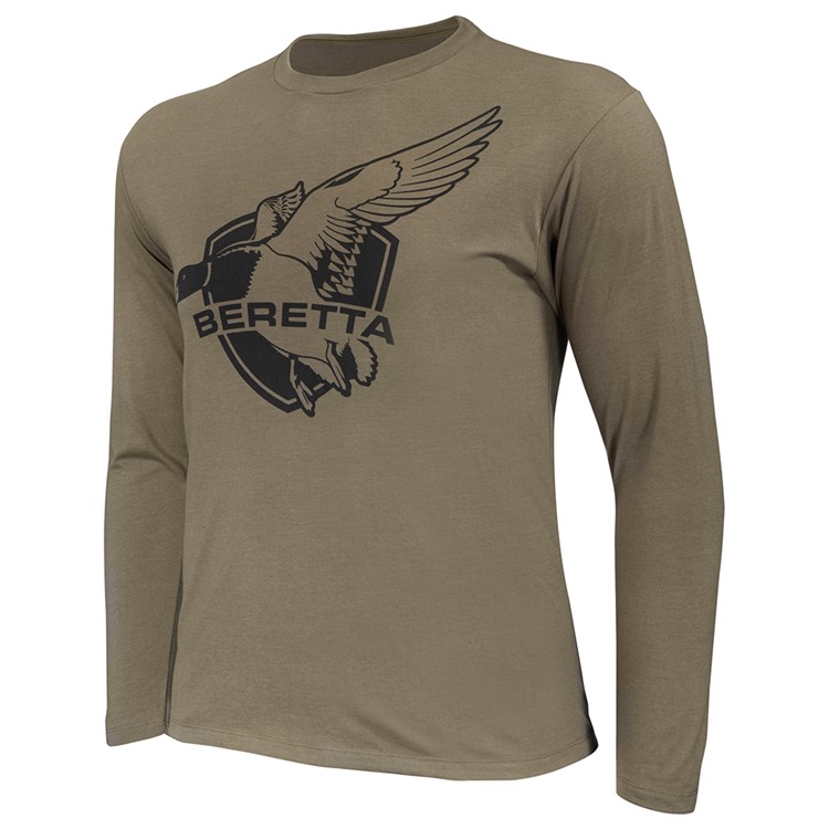 BERETTA Men's Wingbeat Long Sleeve T-Shirt, Color: Green, Size: L-img-0